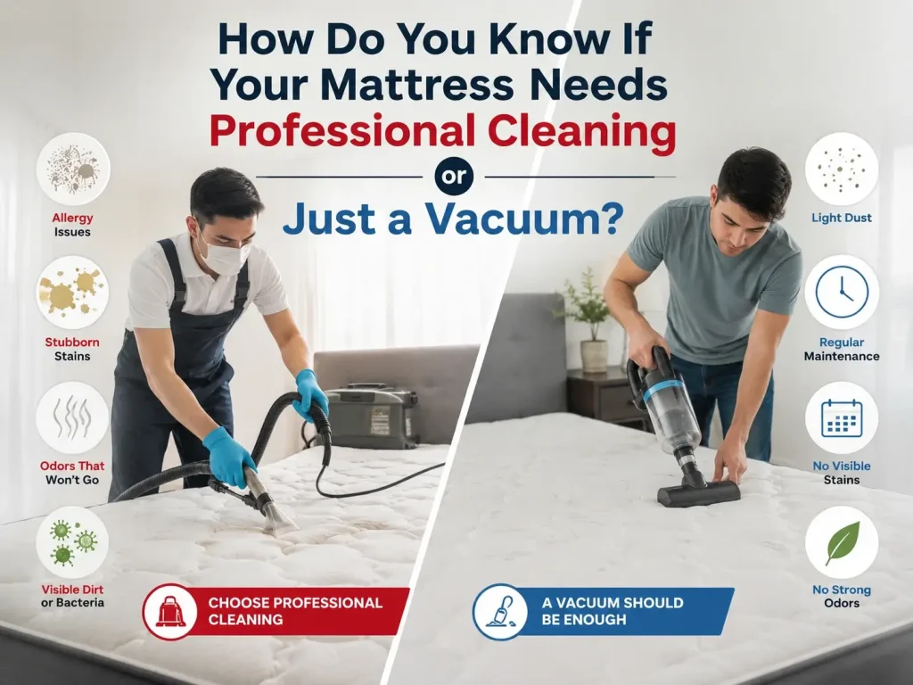 How Do You Know If Your Mattress Needs Professional Cleaning or Just a Vacuum