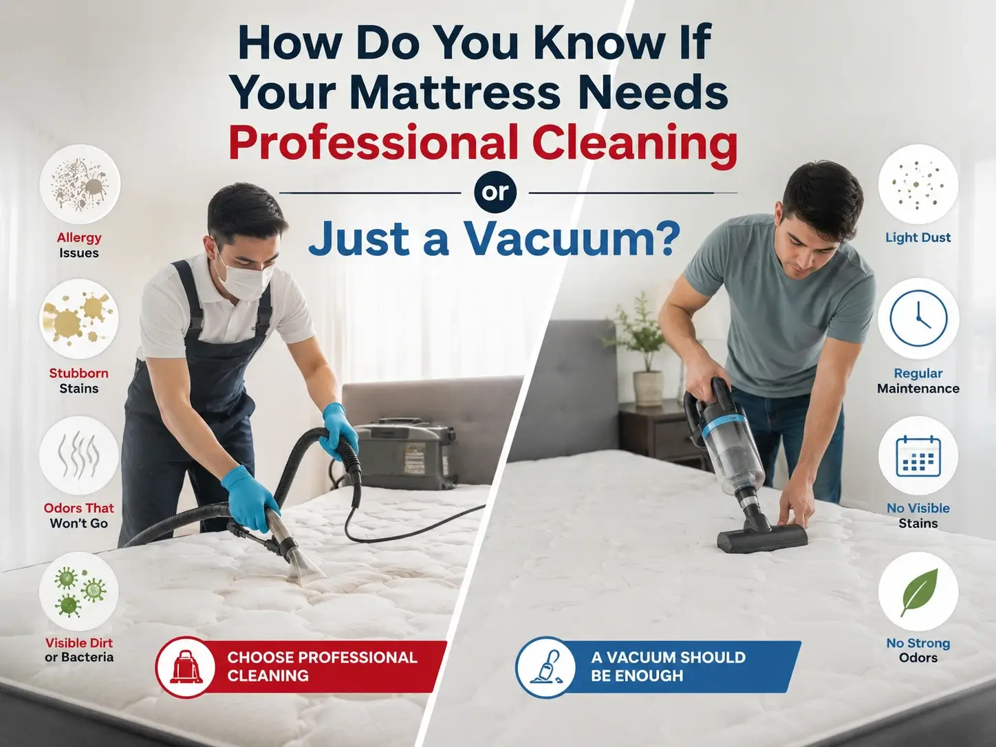 How Do You Know If Your Mattress Needs Professional Cleaning or Just a Vacuum